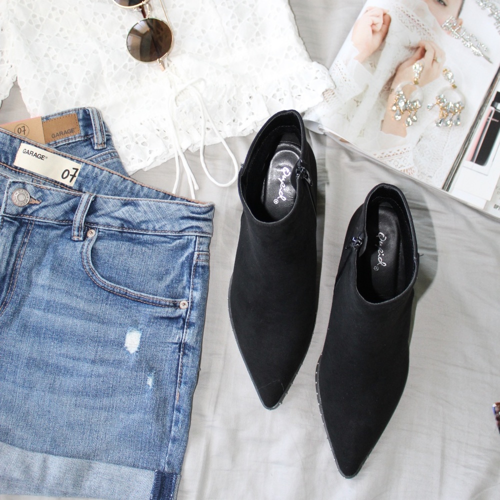 🆕️//The Margot// Black Vegan suede bootie - Picture 6 of 8
